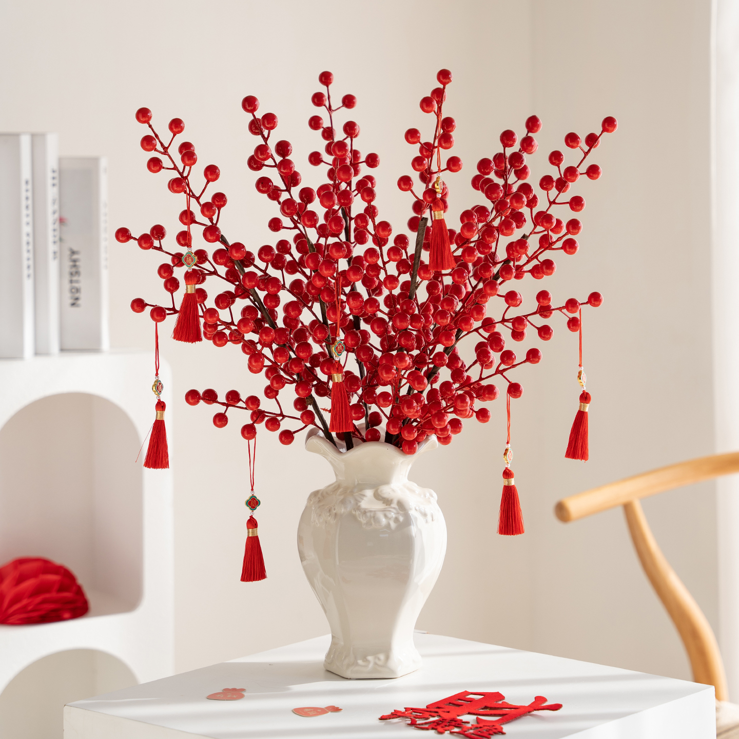 高品质仿真花发财果客厅年宵花