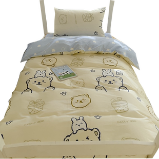 大学生宿舍床上用品三件套100全棉纯棉床单被套床垫单人床六件套