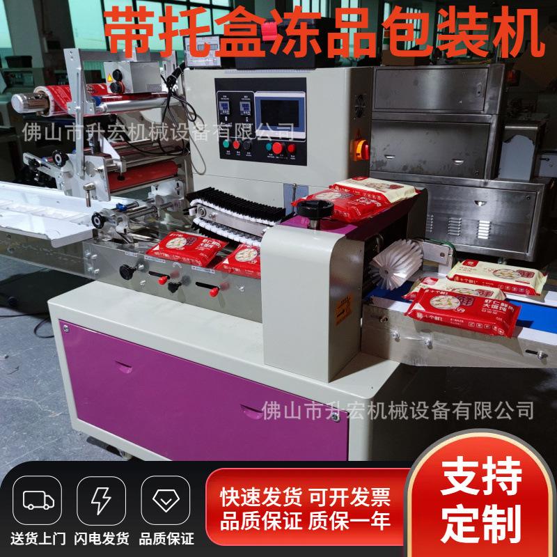 饺子托盒自动包装机 速冻馄饨包装机械 食品枕式包装机