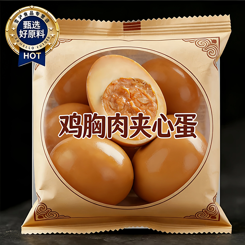 鸡胸肉夹心蛋即食蛋减低脂卡无添加餐健身代餐零食食品官方旗舰店