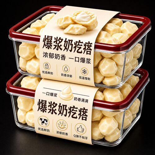 爆浆奶疙瘩酸奶夹心内蒙古特产真空包装营养休闲小零食奶制品糕点