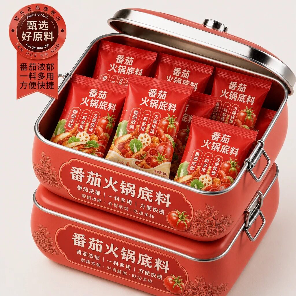 正宗番茄火锅底料小包装一人份官方旗舰店家用番茄牛腩番茄汤料包