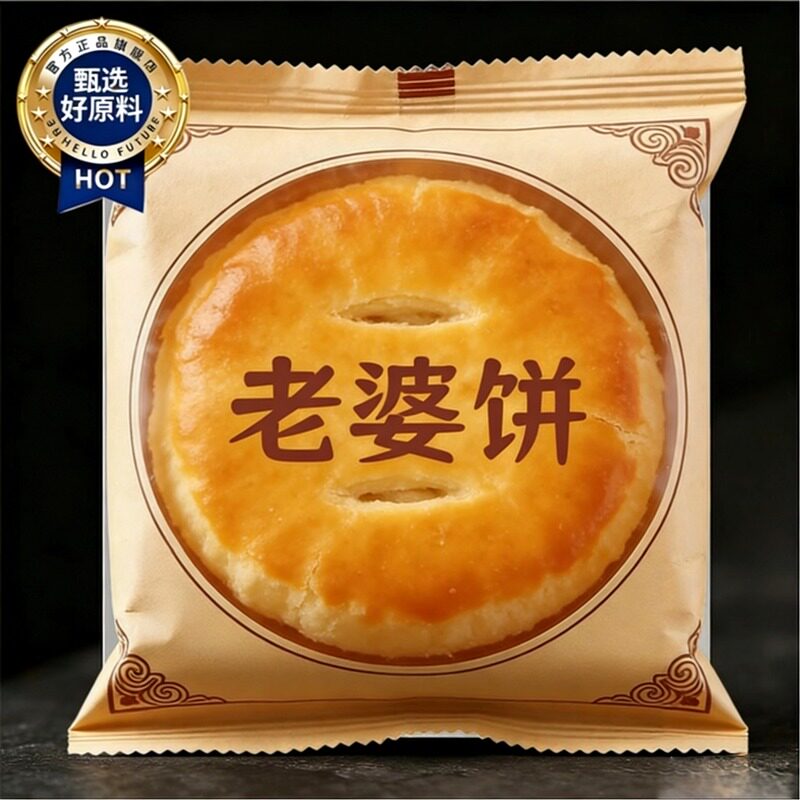 央妈推荐正宗老婆饼广东传统糕点独立包装大号酥饼早餐面包旗舰店