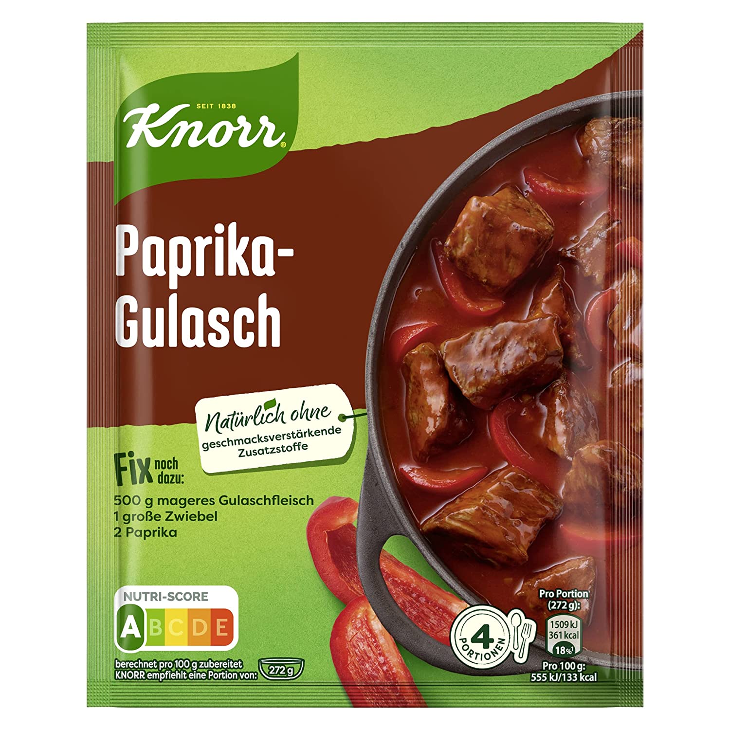 德国Knorr Fix Würzmischung Paprika-Gulasch炖牛肉调味粉