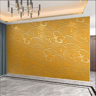 中式祥云寺庙墙纸大堂佛法菩萨神台背景墙3d吉祥客厅影视佛龛壁纸