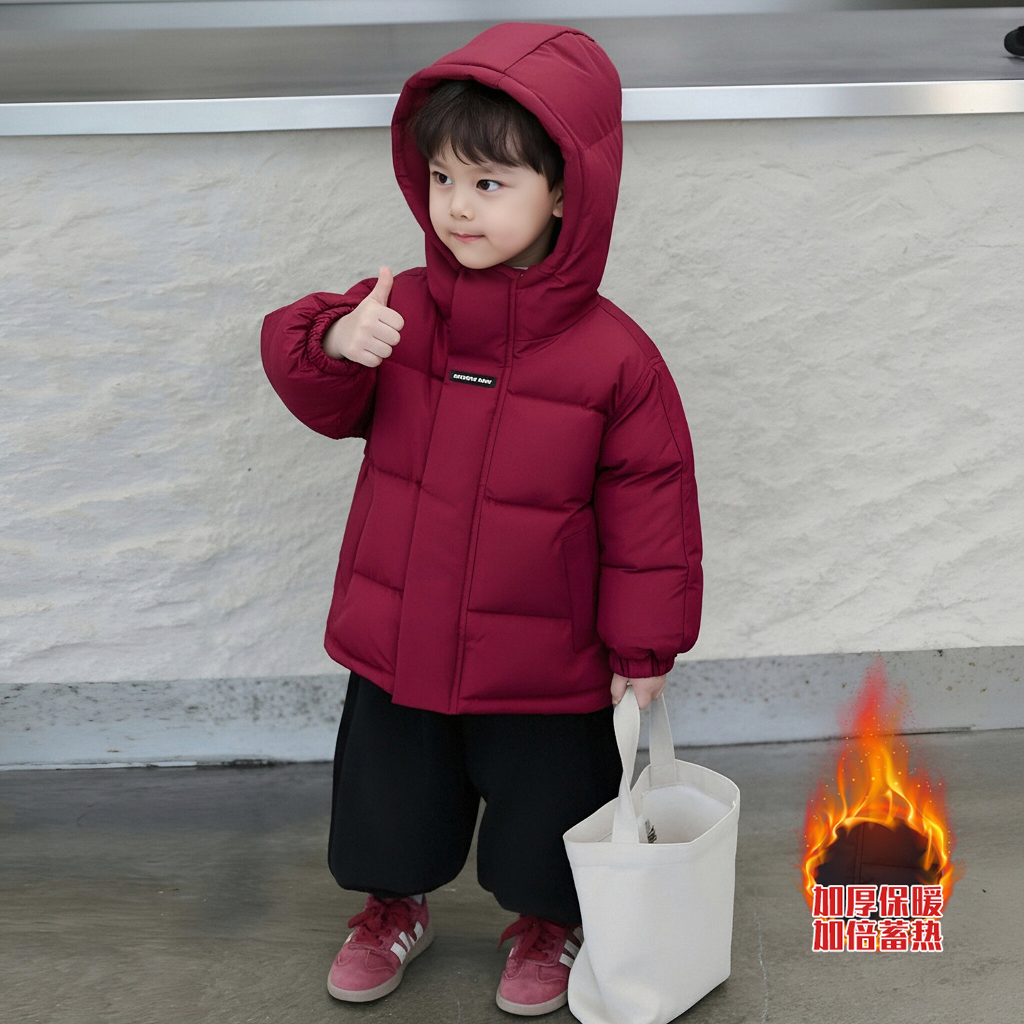 儿童连帽棉服冬季男女童时髦加厚保暖面包服男宝宝时尚棉衣外套潮,童装/婴儿装/亲子装,棉袄/棉服,淘宝优惠券,粉丝福利购,淘宝优惠卷