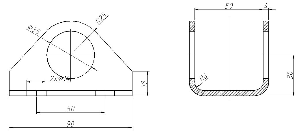cm236-u形弯曲件弯曲模具设计u型冲压模具图纸