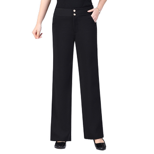 梵尊威新款摩登舞蹈裤女高腰拉丁国标舞裤子广场交谊舞阔腿跳舞裤