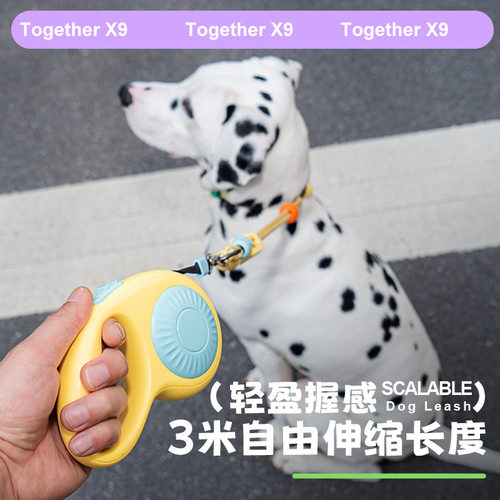 跨境新品3米牵引绳狗狗可调节伸缩中小型犬宠物用品防走丢
