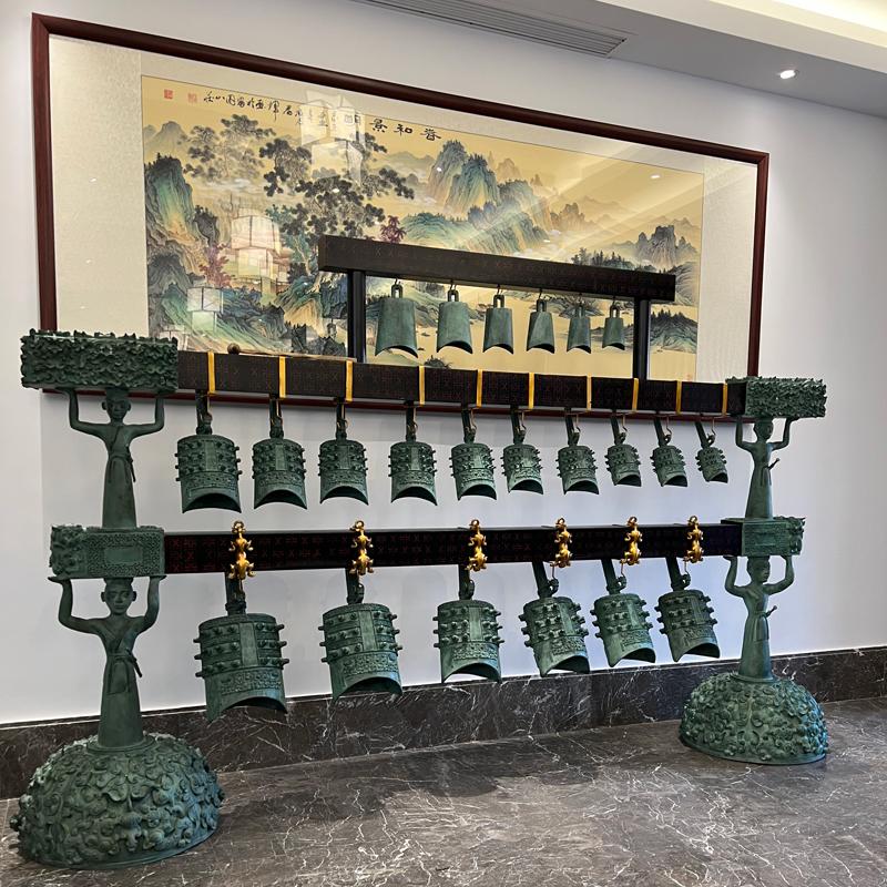 曾侯乙编钟摆件 湖北省博物馆青铜器随州编钟乐器一套定音可演奏