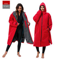 Diving cape, hot spring bath towel, cold-proof and warm changing clothes, bathrobe, winter swimming jacket, hooded professional absorbent windbreaker thumbnail 7