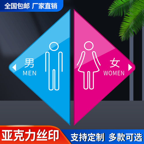亚克力男女洗手间指示牌