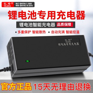 适用雅迪电动车锂电池充电器48V2A锂离子48伏20AH智能54.6V快充3A