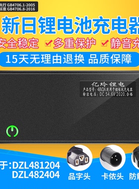 适用新日锂电池充电器48伏3A电车锂离子54.6V2A锂电电动车60V专用