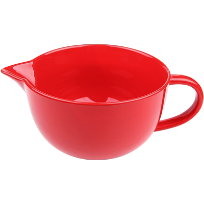 红色打蛋碗搅拌碗引流碗陶瓷