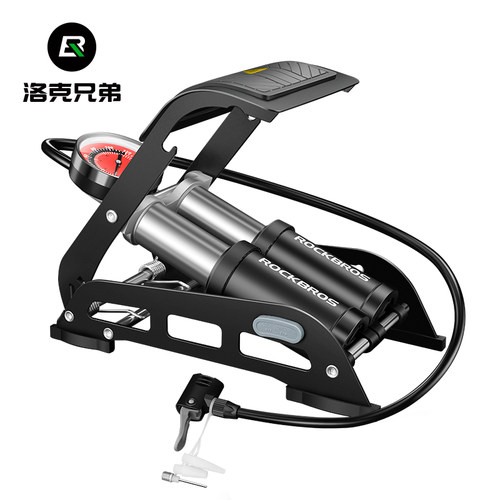 洛克兄弟家用高压脚踩式打气筒