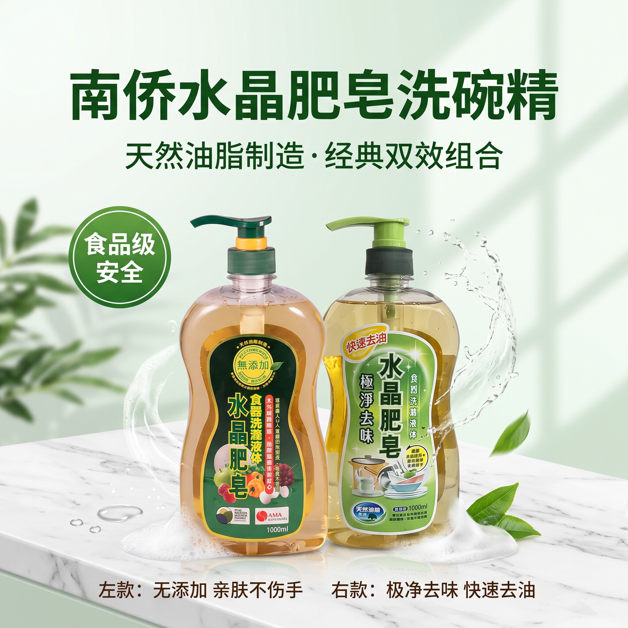 南侨水晶洗碗精极净去味去油