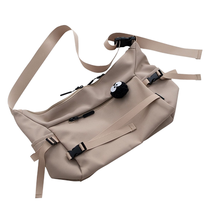 韩国日系原宿风工装纯色斜挎包