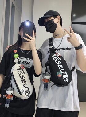夏季胸包男潮牌运动学生单肩