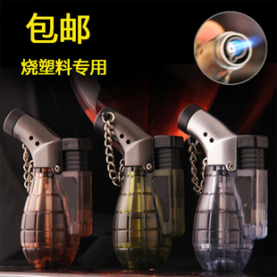 创意直冲透明充气小焊枪打火机点艾灸雪茄喷枪气体个性便捷点火枪
