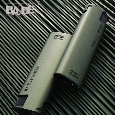 百得BAIDEM188绅士哑光防风直冲打火机高档厚重防抖可充气打火机