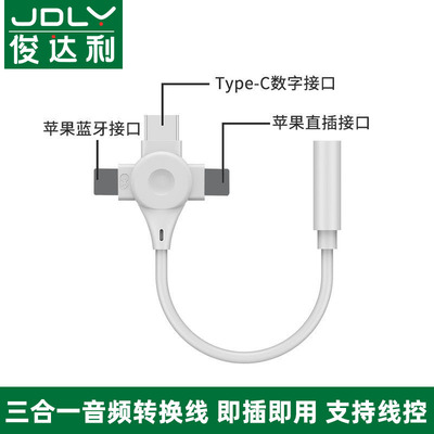 适用苹果华为小米手机接3.5耳机