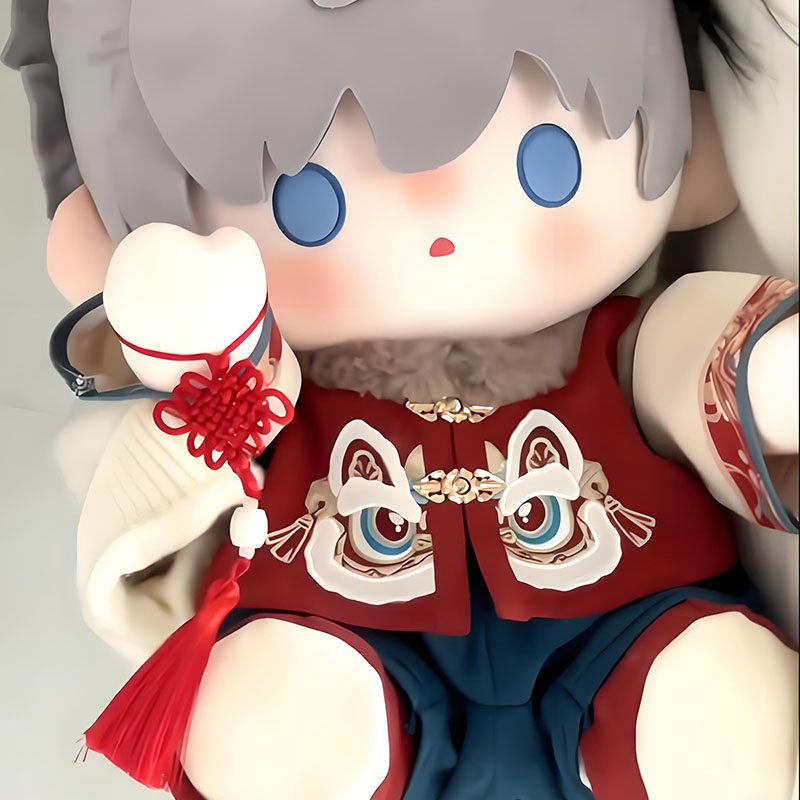 40cm娃衣拜年服中式古风坐姿棉花娃娃衣服一番赏公仔无属性替换装