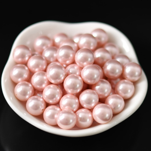 樱花粉色贝珠散珠子diy饰品配件材料仿珍珠耳饰手链毛衣链女