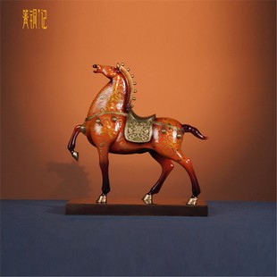 箐铜记《马到成功》唐马铜摆件家居装饰品客厅玄关乔迁新居送礼品