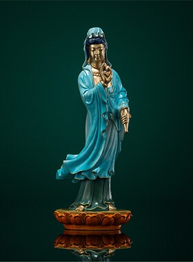 箐铜记《观世音》菩萨铜摆件家居装饰品客厅玄关乔迁新居家用供奉