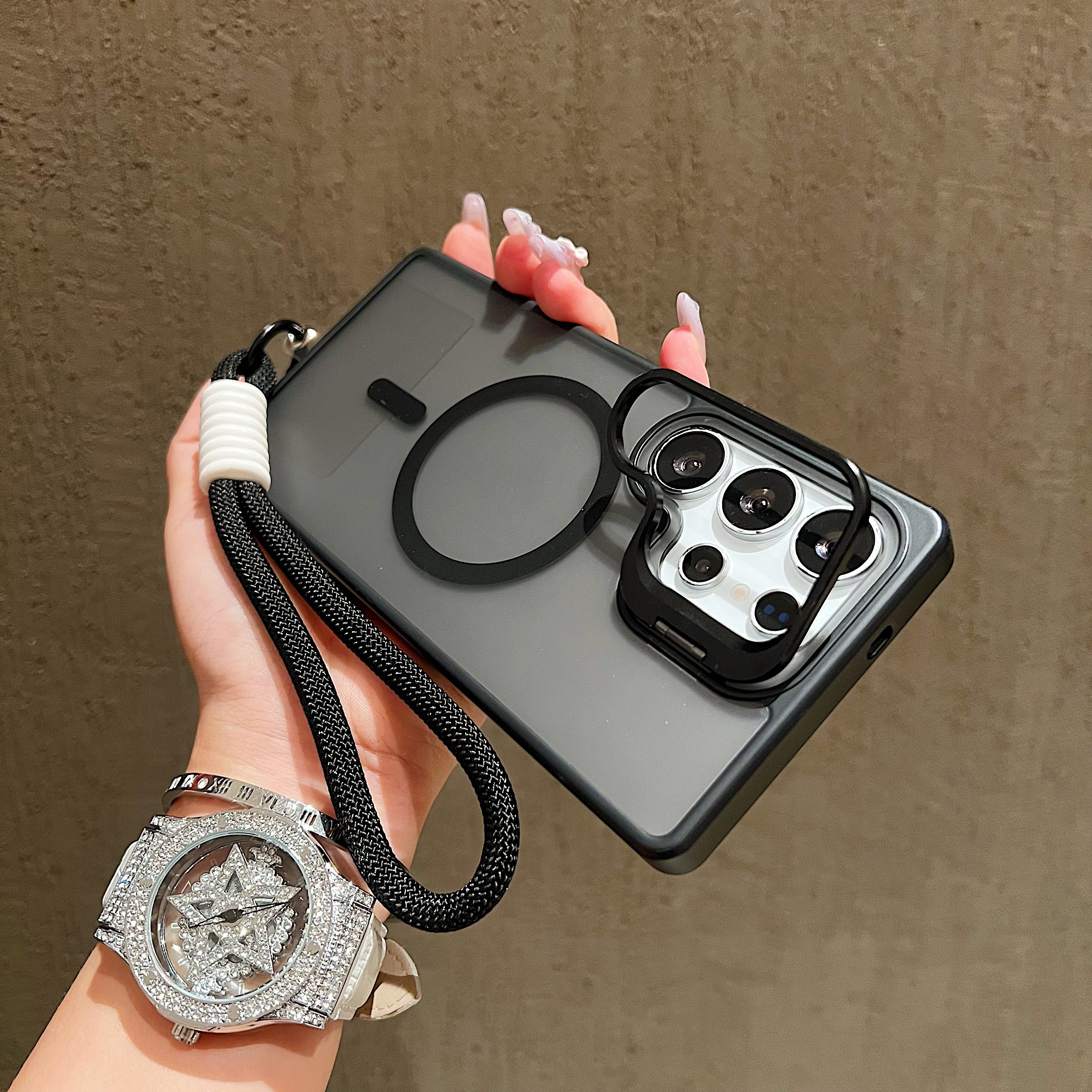 金属镜头支架磨砂防指纹带挂绳