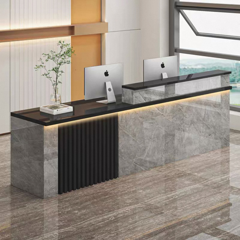 收银台吧台服装店简约现代轻奢美容院饭店前台柜公司柜台接待台