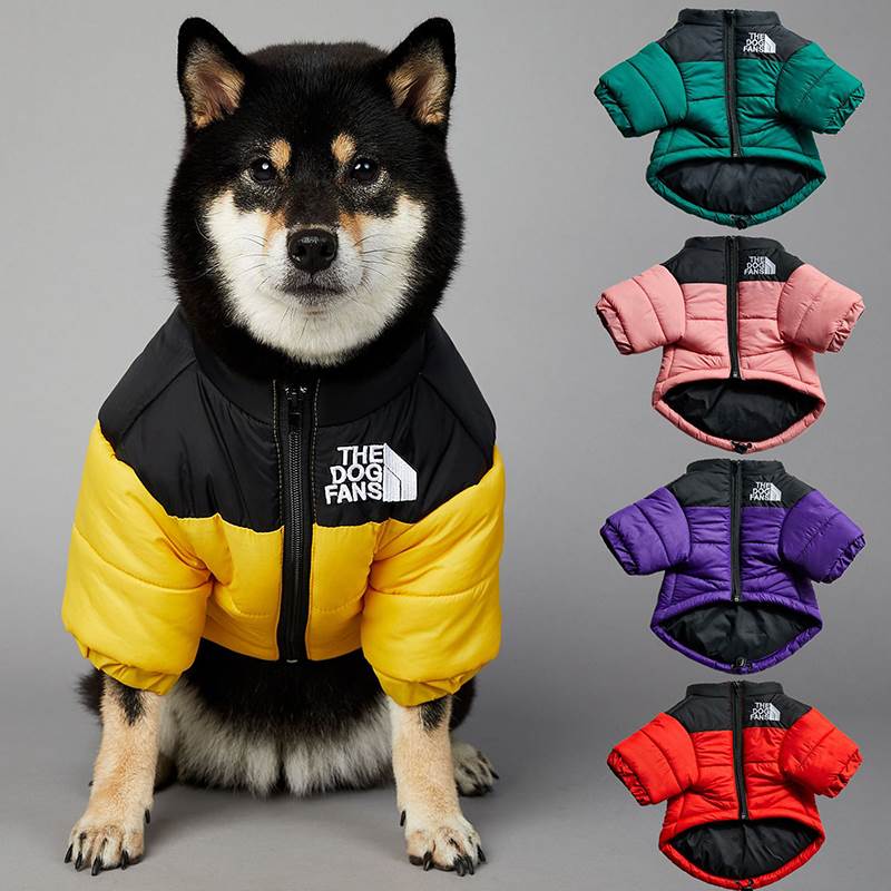 狗面宠物棉服狗狗猫咪狗狗衣服柴犬法斗柯基泰迪冬季棉服冲锋衣