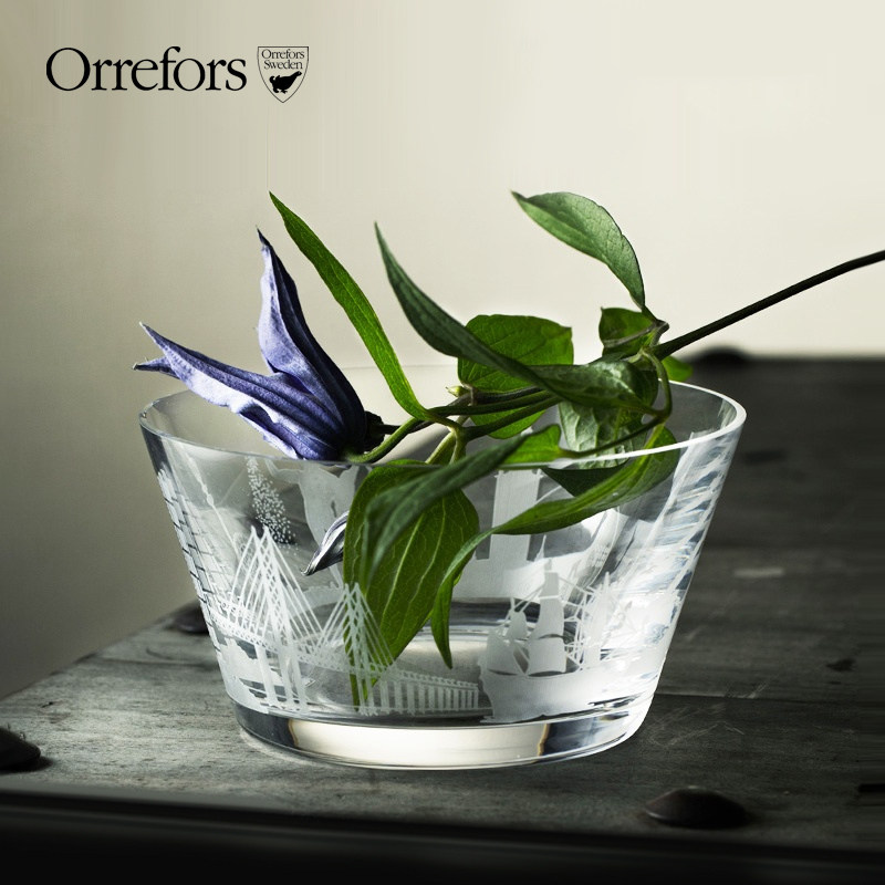 orrefors水晶玻璃零食小碗干果碗家用sweden创意水果沙拉碗糖果碗