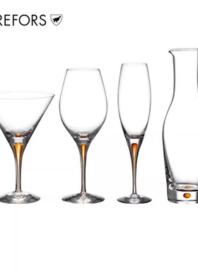 新品瑞典Orrefors Intermezzo KOSTA BODA水晶玻璃红葡萄酒杯礼盒