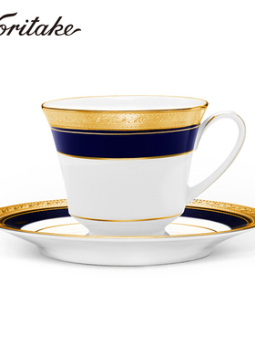 Noritake则武CRESTWOOD COBALT咖啡杯欧式复古精致下午茶茶具家用