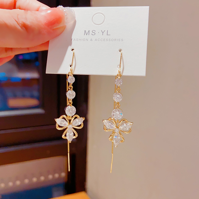 超仙流苏花朵耳坠显脸瘦耳线