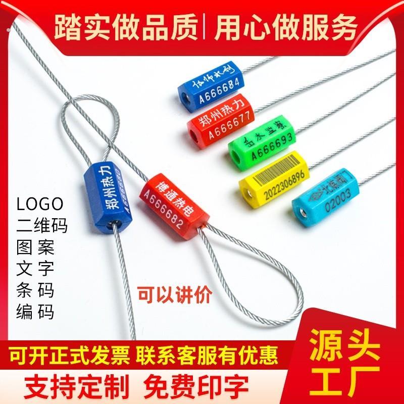 一次性钢丝封条抽紧式铅封锁扣电表集装箱物流封签施封锁扎带顺鑫