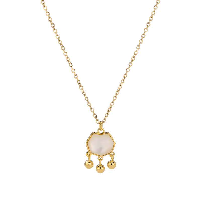 ins铃铛新款锁骨链轻奢小众白贝