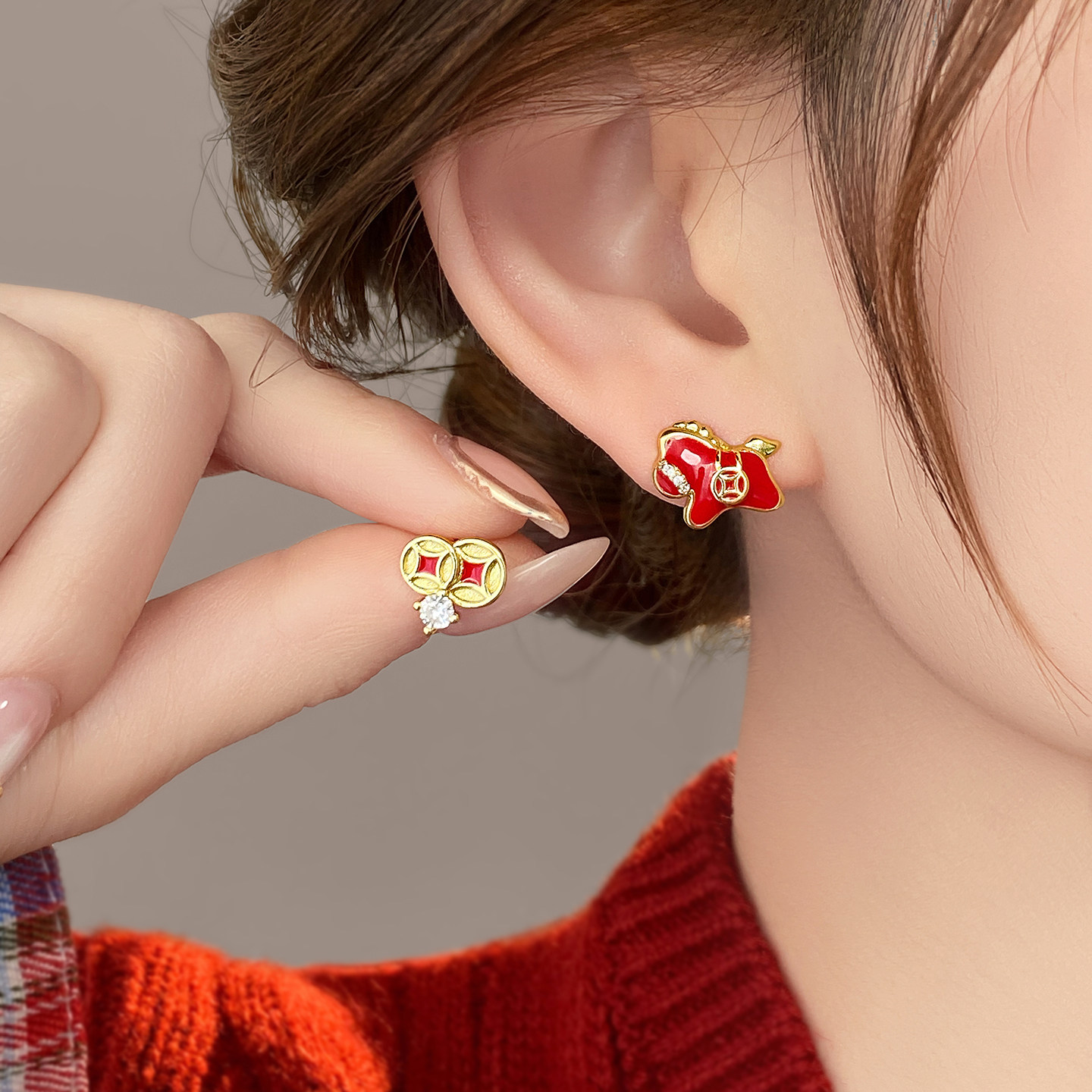 独特漂亮小马生肖适合冬天的耳环2026新款爆款高级感耳钉女轻奢,饰品/流行首饰/时尚饰品新,耳环,淘宝优惠券,粉丝福利购,淘宝优惠卷