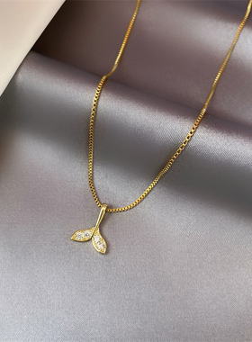 轻奢精致鱼尾吊坠项链女夏小众设计感高级锁骨链2026年新款潮配饰