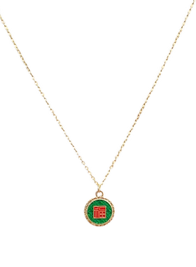 福喜字钛钢项链轻奢潮不掉色简约