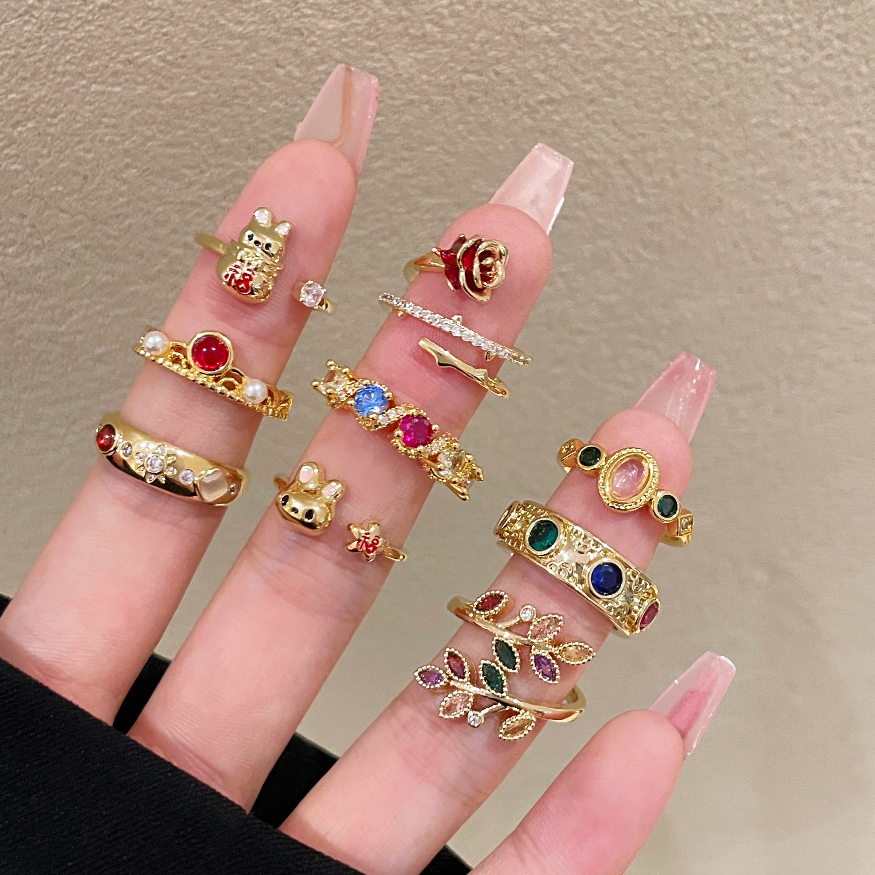 夏日开口戒戒指女小众设计轻奢高级感素圈2025新款爆款指环食指戒