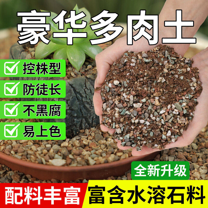 多肉专用颗粒土营养土小苗老桩土专用土泥炭种植土壤纯铺面石肥料