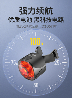 迈金GEOID自行车尾灯大电池夜骑警示山地公路车骑行装备高亮车灯