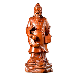 神医华佗摆件雕刻红木工艺品