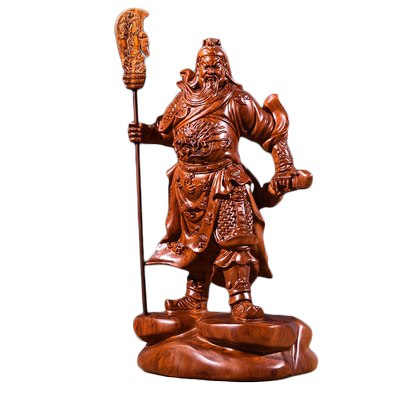 摆件武财神关羽像客厅红木工艺品