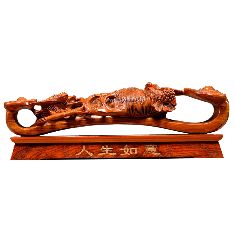 花梨人生如意红木乔迁玄关