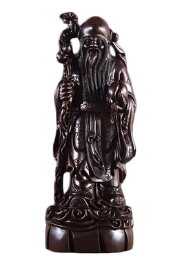 福禄寿三星开业乔迁新居黑檀木雕