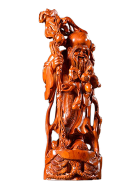 红木老寿星摆件生日工艺品